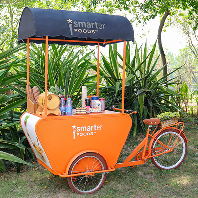 Κινητό καφετιέρα ηλεκτρικό τρίκυκλο Snack Vending Van Food Truck μπάρμπεκιου 3 τροχούς Μαύρο