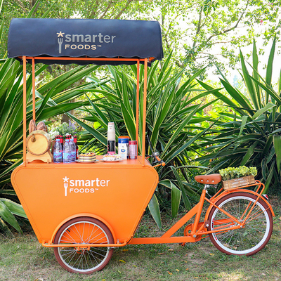 Κινητό καφετιέρα ηλεκτρικό τρίκυκλο Snack Vending Van Food Truck μπάρμπεκιου 3 τροχούς Μαύρο