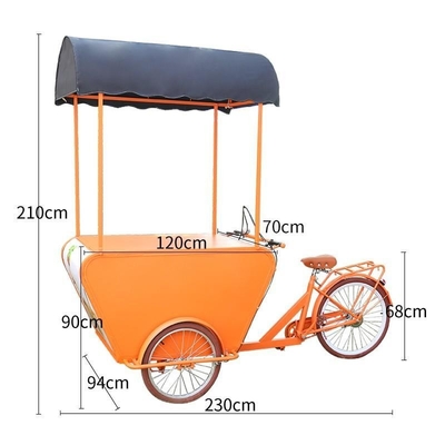 Κινητό καφετιέρα ηλεκτρικό τρίκυκλο Snack Vending Van Food Truck μπάρμπεκιου 3 τροχούς Μαύρο