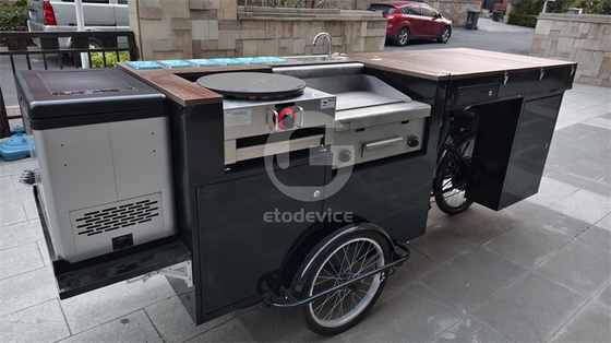 Πολυλειτουργικό πρωινό Ηλεκτρικό τρίκυκλο τροφικό καρότσι Καρότσι ποδηλάτου