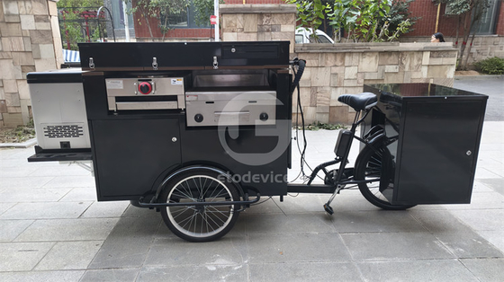 Το Hamburger Tricycle Mobile Coffee Shop με προσαρμόσιμο χρώμα και υποστήριξη στο διαδίκτυο