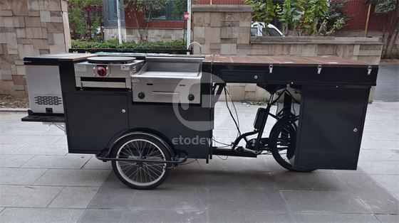 Το Hamburger Tricycle Mobile Coffee Shop με προσαρμόσιμο χρώμα και υποστήριξη στο διαδίκτυο