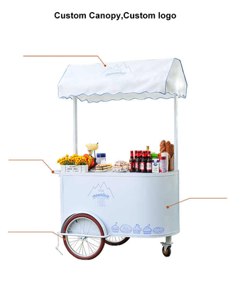 Παγωτό push Cart Cargo Τρικυκλικό για την κινητή επιχείρηση τροφίμων