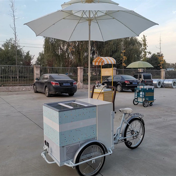 100kg Classic Ice Cream Bike Fast Food Trailer Truck Tricycle για εργοστάσιο καρυκευμάτων