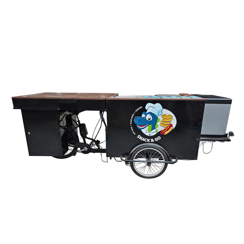 Το Hamburger Tricycle Mobile Coffee Shop με προσαρμόσιμο χρώμα και υποστήριξη στο διαδίκτυο