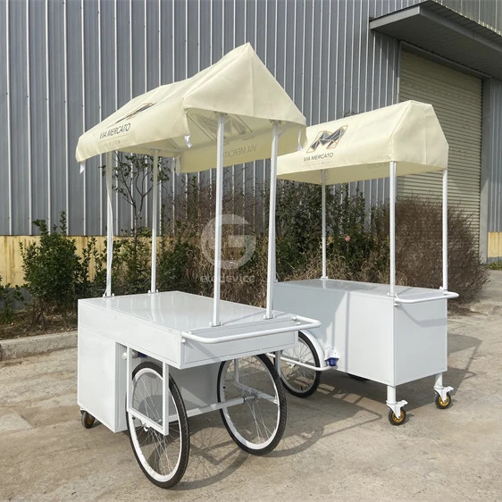 Διακοσμητικό μοντέρνο σχεδιασμό Star Hotel Display Bike Εστιατόριο παγωτό Καροτσάκι ποδήλατο